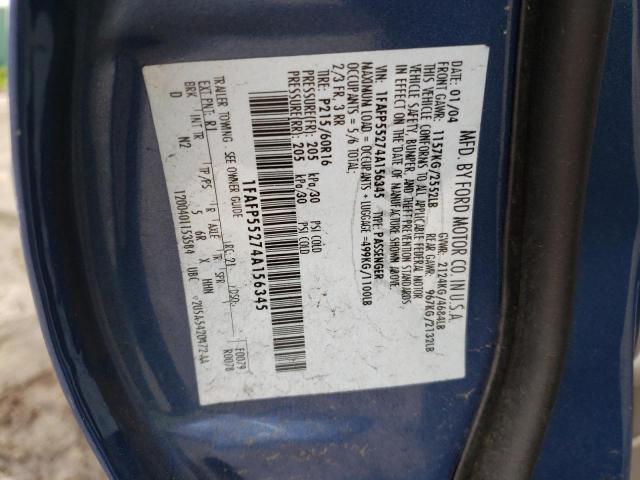 Photo 10 from auction – 2004 FORD TAURUS SES with VIN 1FAFP55274A156345