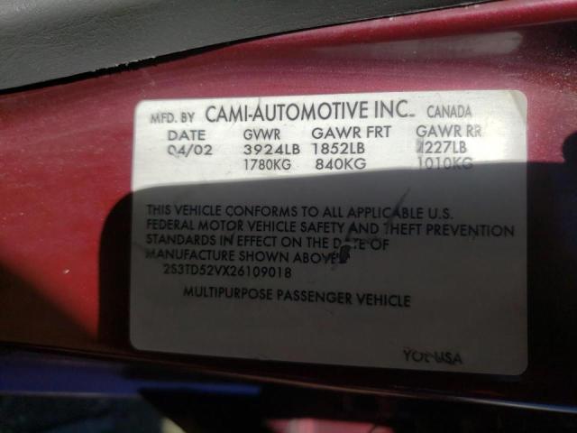 Photo 10 from auction – 2002 SUZUKI VITARA JLX with VIN 2S3TD52VX26109018