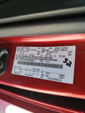 Photo 10 from auction – 2015 FORD F150 SUPER with VIN 1FTEW1EP8FFB89065