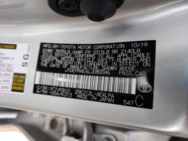Photo 10 from auction – 2020 TOYOTA COROLLA LE with VIN JTDEPRAE6LJ080046