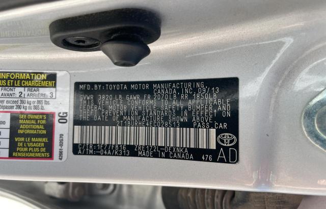 Zdjęcie 10 z aukcji – 2014 TOYOTA COROLLA L z VIN 2T1BURHE4EC028513