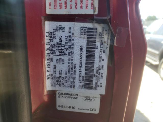 Photo 10 from auction – 1995 FORD F150 with VIN 1FTEX14N1SKA59384