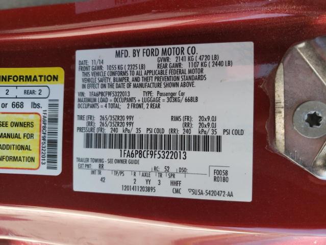 Photo 10 from auction – 2015 FORD MUSTANG GT with VIN 1FA6P8CF9F5322013