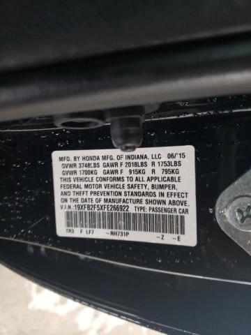 Photo 10 from auction – 2015 HONDA CIVIC LX with VIN 19XFB2F5XFE266922