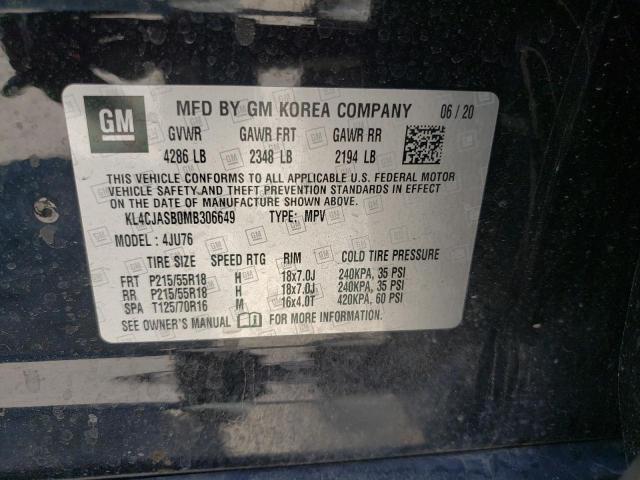 Photo 10 from auction – 2021 BUICK ENCORE PRE with VIN KL4CJASB0MB306649