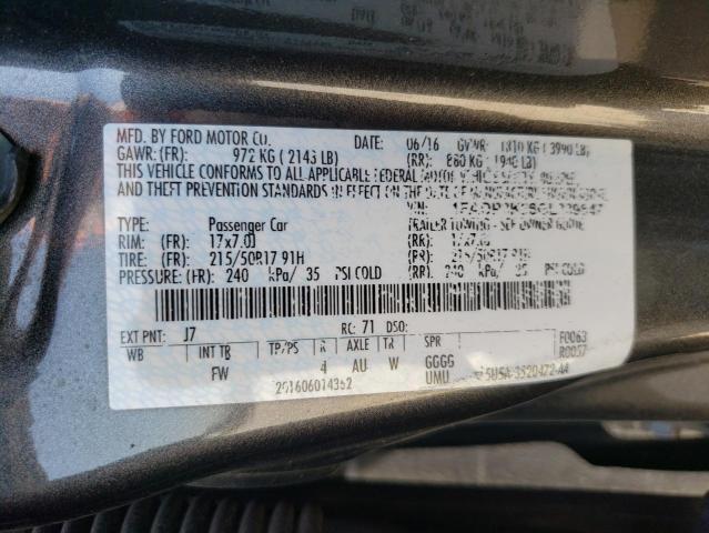 Photo 10 from auction – 2016 FORD FOCUS SE with VIN 1FADP3K26GL339647