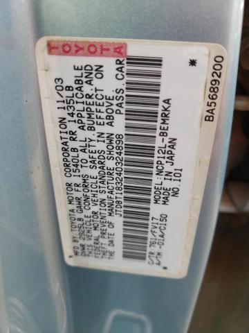 Photo 10 from auction – 2004 TOYOTA ECHO with VIN JTDBT183240324898