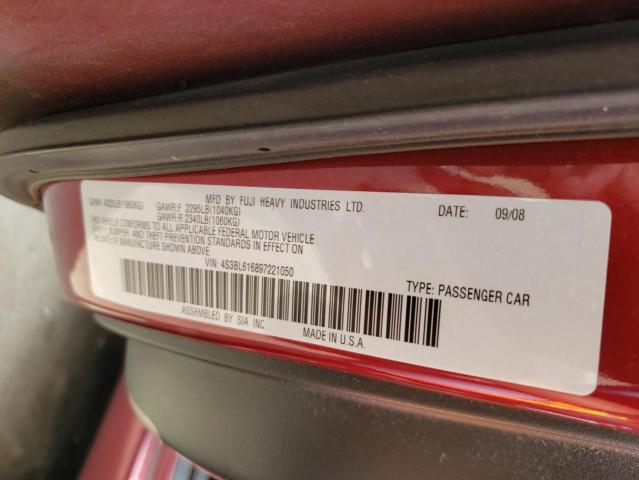 Zdjęcie 10 z aukcji – 2009 SUBARU LEGACY 2.5 z VIN 4S3BL616897221050