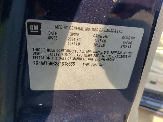Photo 10 from auction – 2008 CHEVROLET IMPALA LT with VIN 2G1WT58K281318666