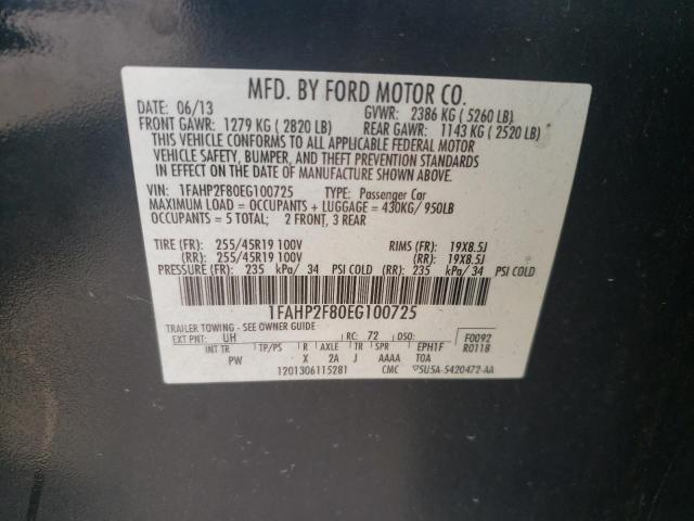 Photo 10 from auction – 2014 FORD TAURUS LIM with VIN 1FAHP2F80EG100725
