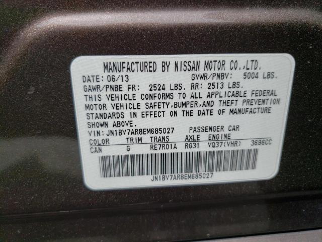 Photo 10 from auction – 2014 INFINITI Q50 BASE with VIN JN1BV7AR8EM685027