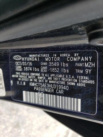 Photo 10 from auction – 2017 HYUNDAI ACCENT SE with VIN KMHCT5AE3HU319940