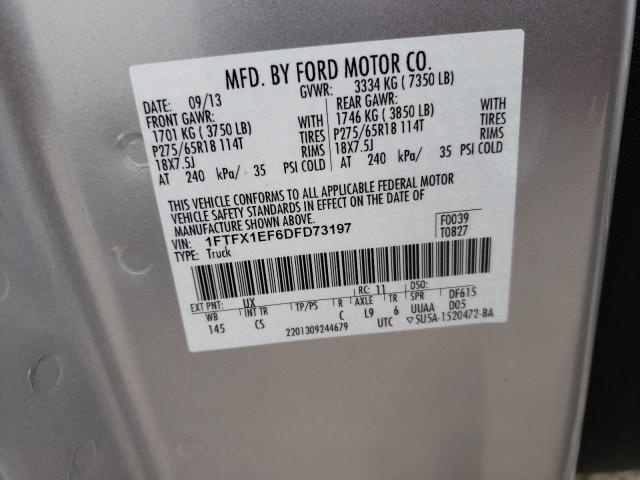 Photo 10 from auction – 2013 FORD F150 SUPER with VIN 1FTFX1EF6DFD73197