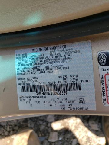 Photo 10 from auction – 2006 MERCURY MILAN PREM with VIN 3MEFM08Z16R638539