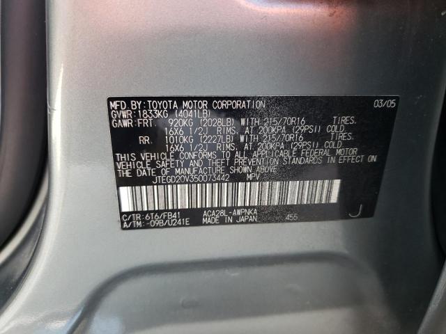 Photo 10 from auction – 2005 TOYOTA RAV4 with VIN JTEGD20V350073442