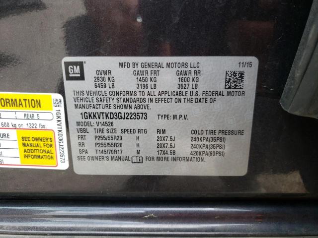 Photo 10 from auction – 2016 GMC ACADIA DEN with VIN 1GKKVTKD3GJ223573