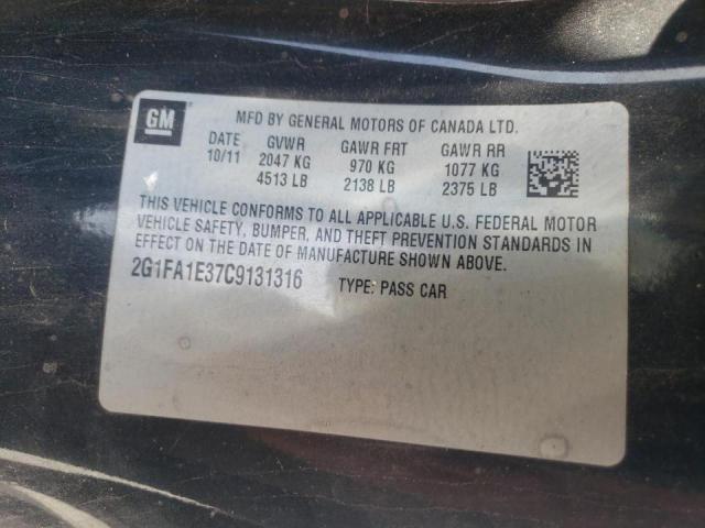 Photo 10 from auction – 2012 CHEVROLET CAMARO LS with VIN 2G1FA1E37C9131316