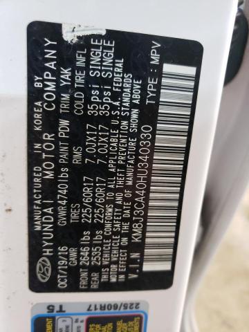 Photo 10 from auction – 2017 HYUNDAI TUCSON LIM with VIN KM8J3CA40HU340330