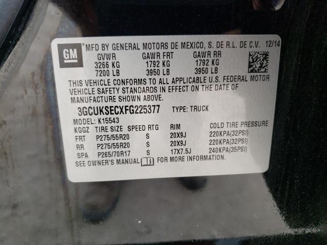 Photo 10 from auction – 2015 CHEVROLET SILVERADO with VIN 3GCUKSECXFG225377