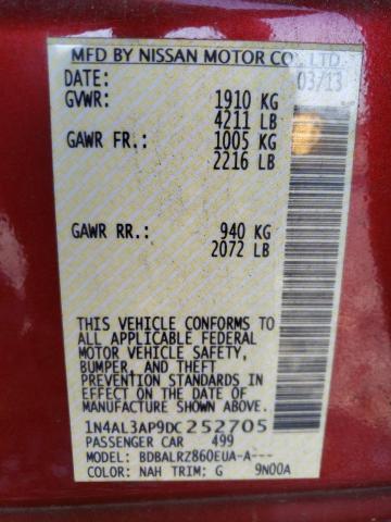 Photo 10 from auction – 2013 NISSAN ALTIMA 2.5 with VIN 1N4AL3AP9DC252705