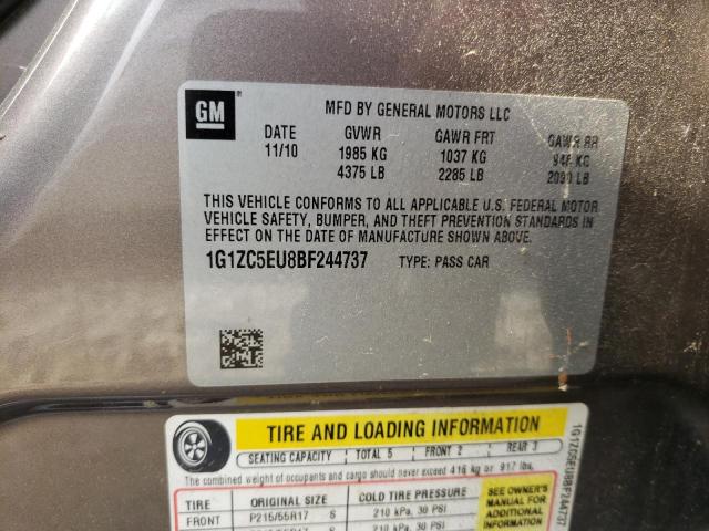 Photo 10 from auction – 2011 CHEVROLET MALIBU 1LT with VIN 1G1ZC5EU8BF244737