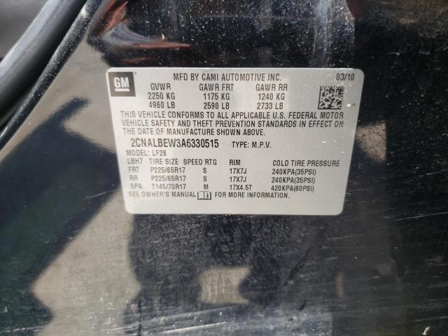 Photo 10 from auction – 2010 CHEVROLET EQUINOX LS with VIN 2CNALBEW3A6330515