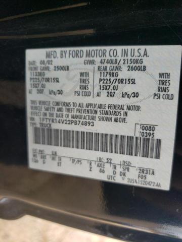 Photo 10 from auction – 2002 FORD RANGER SUP with VIN 1FTYR14V22PB74893
