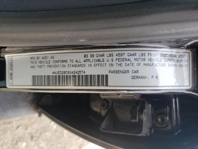 Photo 10 from auction – 1999 AUDI A4 2.8 QUA with VIN WAUED28D9XA242574