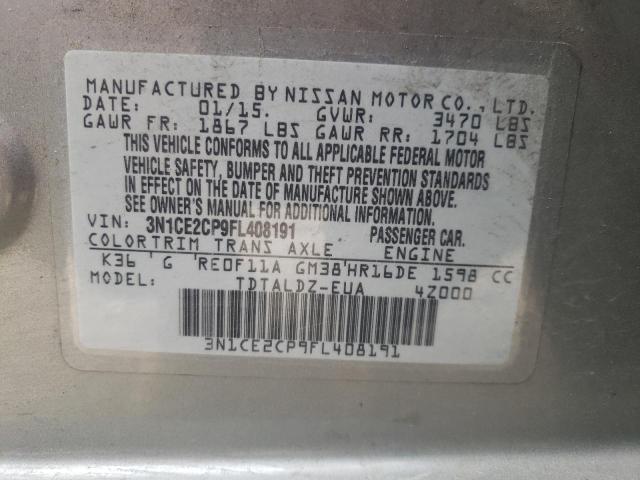 Photo 10 from auction – 2015 NISSAN VERSA NOTE with VIN 3N1CE2CP9FL408191