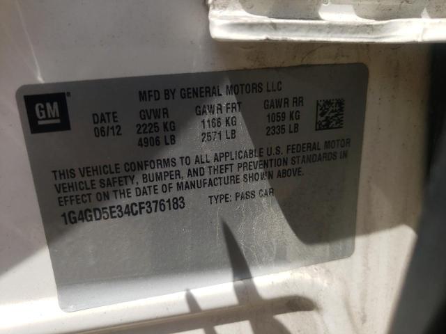 Photo 10 from auction – 2012 BUICK LACROSSE P with VIN 1G4GD5E34CF376183