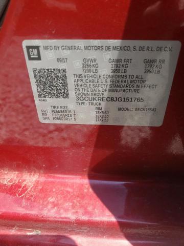 Photo 10 from auction – 2018 CHEVROLET SILVERADO with VIN 3GCUKREC8JG151765