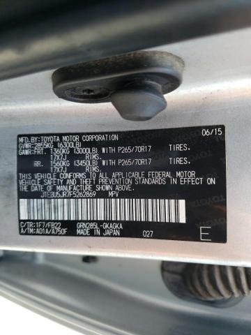 Photo 10 from auction – 2015 TOYOTA 4RUNNER SR with VIN JTEBU5JR7F5262869
