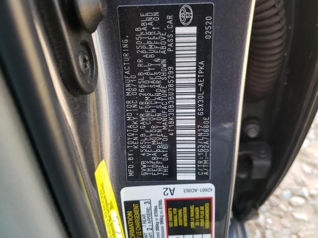 Photo 10 from auction – 2011 TOYOTA AVALON BAS with VIN 4T1BK3DB3BU385299