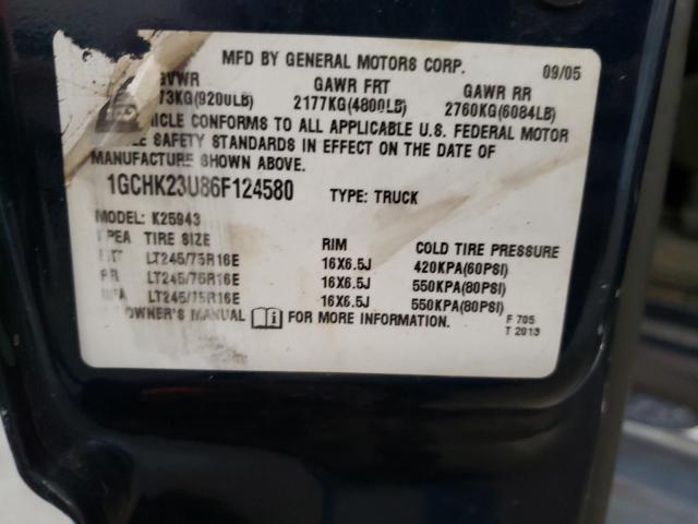 Photo 10 from auction – 2006 CHEVROLET SILVERADO with VIN 1GCHK23U86F124580