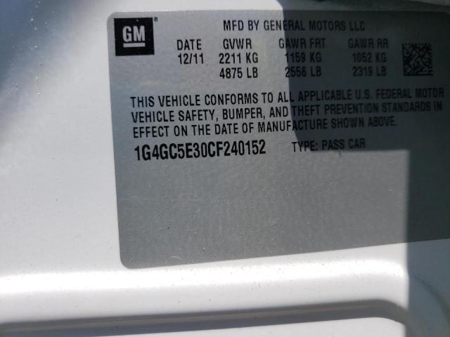 Photo 10 from auction – 2012 BUICK LACROSSE with VIN 1G4GC5E30CF240152