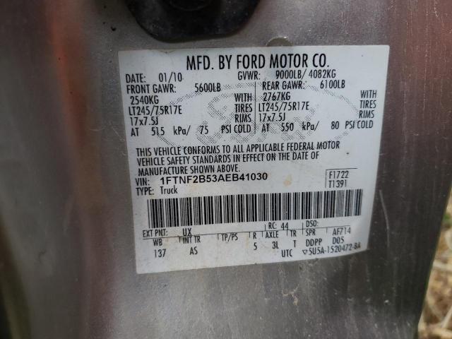 Photo 10 from auction – 2010 FORD F250 SUPER with VIN 1FTNF2B53AEB41030