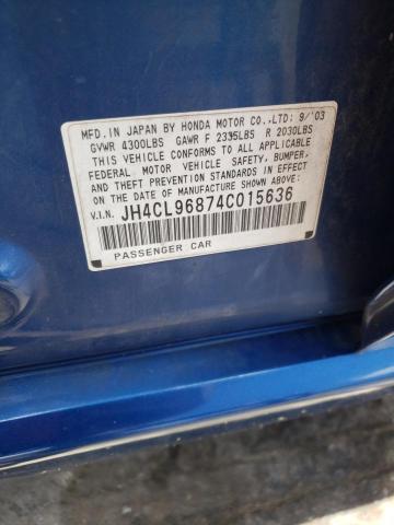 Photo 10 from auction – 2004 ACURA TSX with VIN JH4CL96874C015636