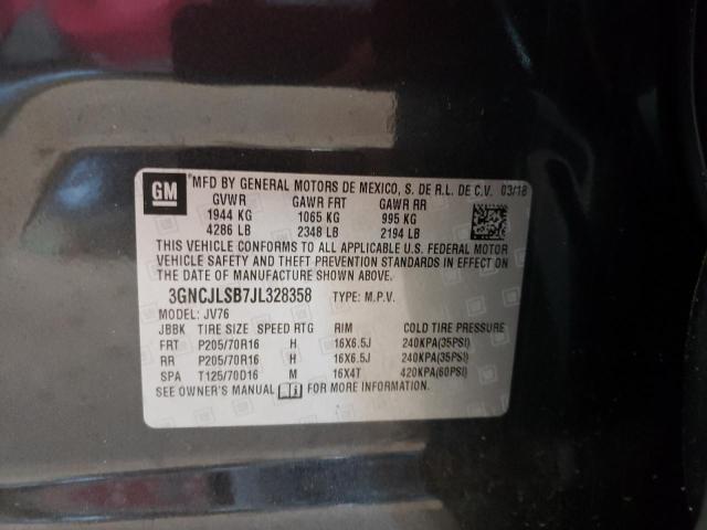 Photo 10 from auction – 2018 CHEVROLET TRAX 1LT with VIN 3GNCJLSB7JL328358