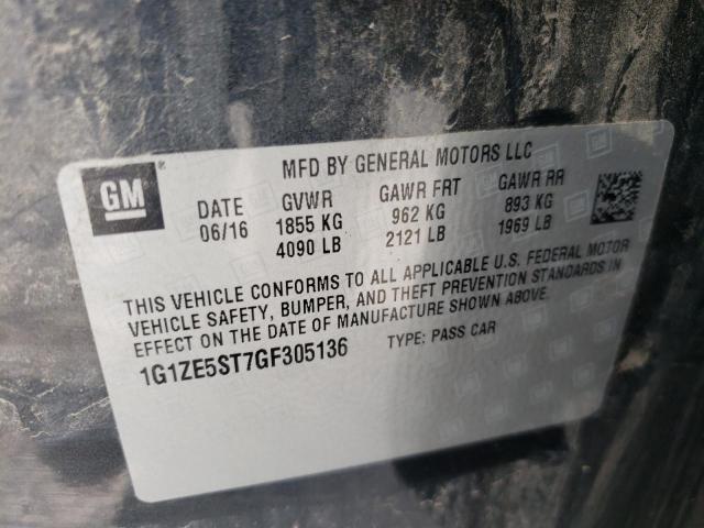 Photo 10 from auction – 2016 CHEVROLET MALIBU LT with VIN 1G1ZE5ST7GF305136