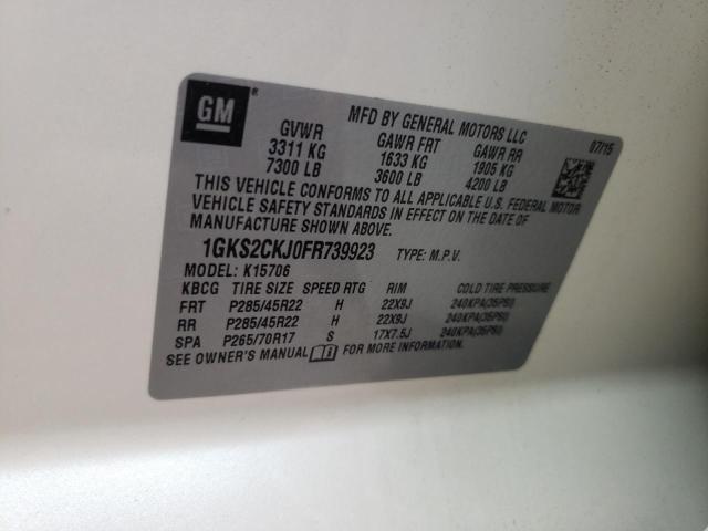 Photo 10 from auction – 2015 GMC YUKON DENA with VIN 1GKS2CKJ0FR739923