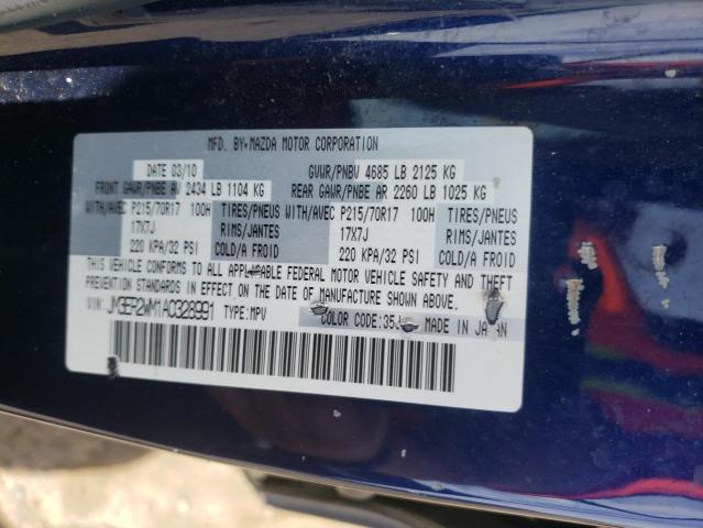 Photo 10 from auction – 2010 MAZDA CX-7 with VIN JM3ER2WM1A0328991