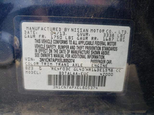 Photo 10 from auction – 2014 NISSAN VERSA S with VIN 3N1CN7APXEL805374