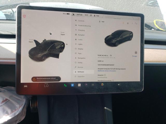 Photo 9 from auction – 2021 TESLA MODEL 3 with VIN 5YJ3E1EA3MF022507