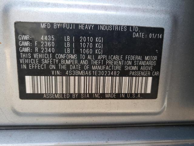 Photo 10 from auction – 2014 SUBARU LEGACY 2.5 with VIN 4S3BMBA61E3023482