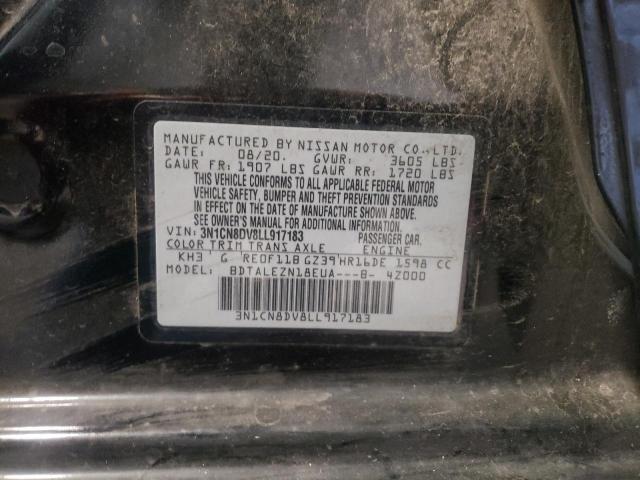Photo 10 from auction – 2020 NISSAN VERSA S with VIN 3N1CN8DV8LL917183