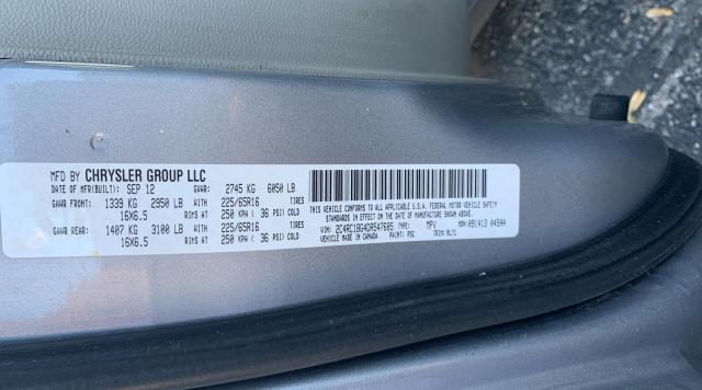 Photo 10 from auction – 2013 CHRYSLER TOWN & COU with VIN 2C4RC1BG4DR547685