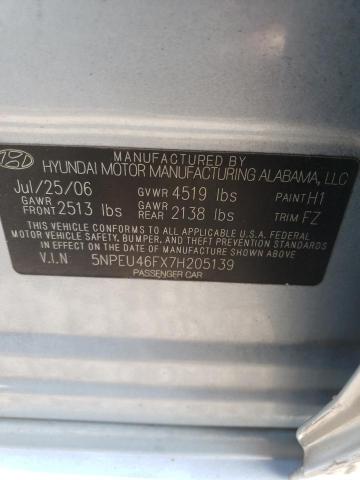 Photo 10 from auction – 2007 HYUNDAI SONATA SE with VIN 5NPEU46FX7H205139