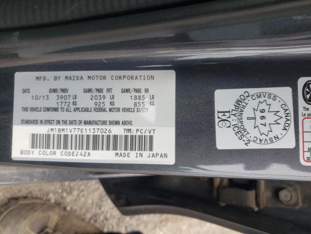 Photo 10 from auction – 2014 MAZDA 3 TOURING with VIN JM1BM1V77E1137026