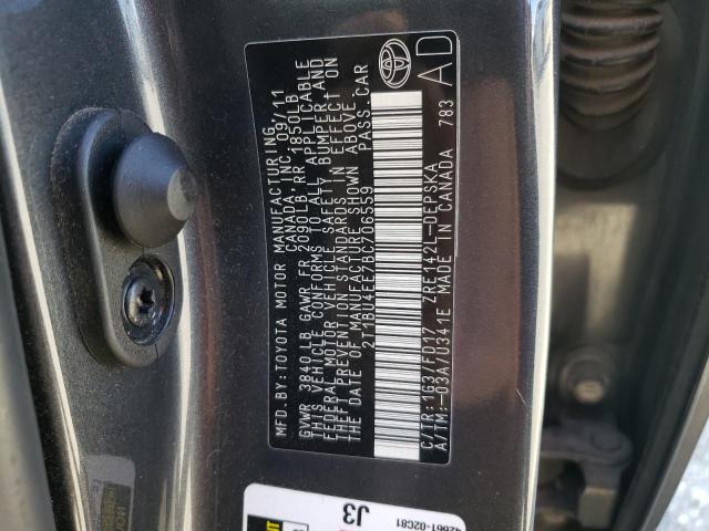 Photo 10 from auction – 2011 TOYOTA COROLLA BA with VIN 2T1BU4EE7BC706559