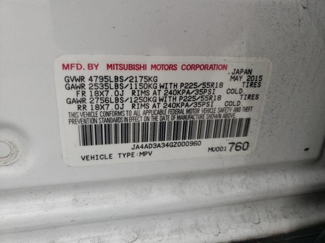 Foto 10 de la subasta – 2016 MITSUBISHI OUTLANDER con VIN JA4AD3A34GZ000960